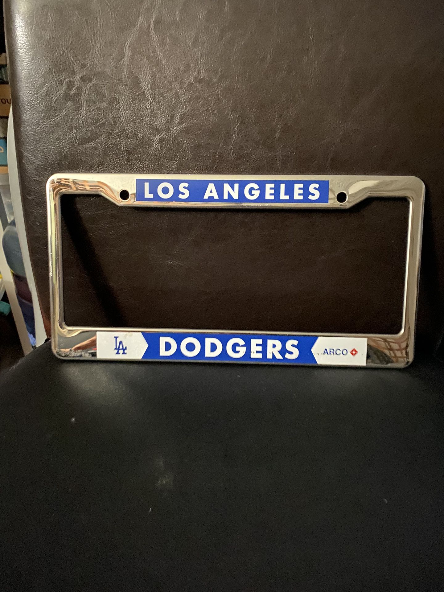 Los Angeles Dodgers Blue Inlaid Chrome License Plate Frame with Glossy Letters by Wincraft