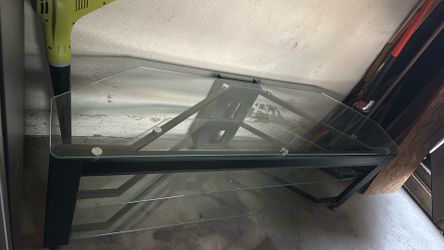 Glass TV stand