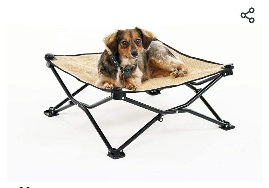 Cooling Elevated Dog Bed, Portable for Travel & Camping, Collapsible for Storage, Standard, Desert Sand
