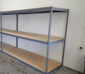 Warehouse 3 Tier Shelving 96 in W x 36 in D Heavy Duty Storage Rack Similar to Uline Stronger Than Homedepot Lowes And Costco Delivery Available