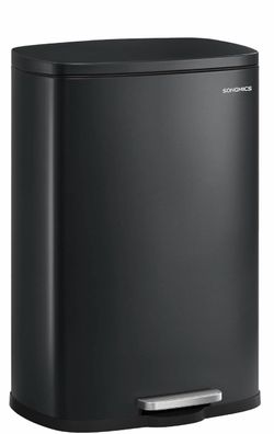 Songmics Black Step Trash Can
