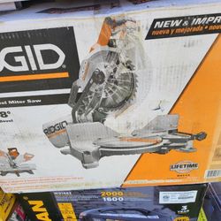 Ridgid 12” Mitter Saw Like New In Box It’s Double Bevel 