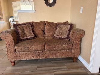 Brown Paisley patterned sofas for sale