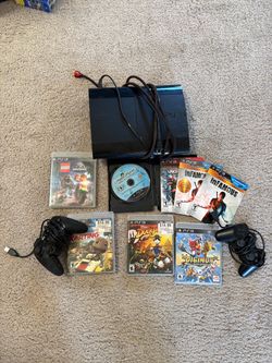 PS3 PlayStation 3 Bundle – 2 Controllers + Games – Ready to Play