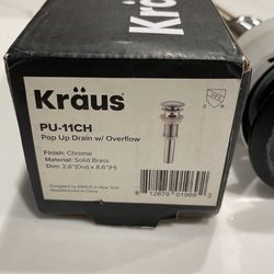Kraus Black Pop Drain