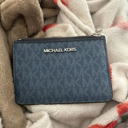 blue Michael Kors Wallet 