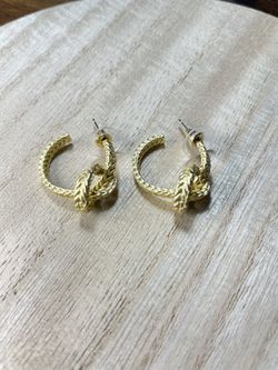 New Knot Hoop Earrings, Valentines Gift  Thumbnail