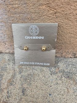 Giani Bernini 24K Gold Over Sterling Silver Ball Stud Earrings
