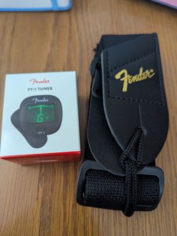 Fender strap and tuner