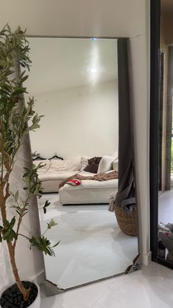 Large Floor-Length Mirror Thin Metal Frame