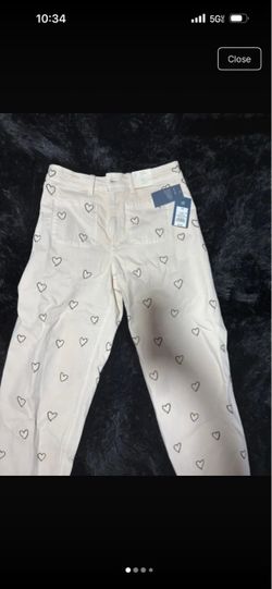 Heart Print Jeans with Tags