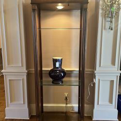 2 Units Elegant Glass Shelving Bookcase Etagere 