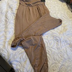 Jumpsuit Tan Size Small New 