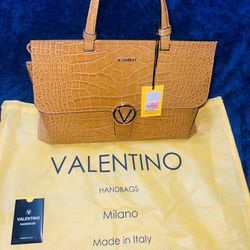 Valentino Womens (Olimpia Croco)Large Genuine Leather Rare Color *Fast Shipping*