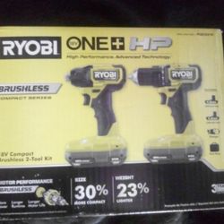 Ryobi One HP 2 Tool Kit Brushless Drills (NEW IN BOX)
