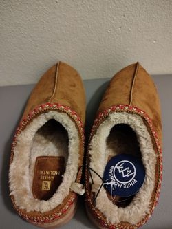 White Mountain Faux Fur Lined Slippers