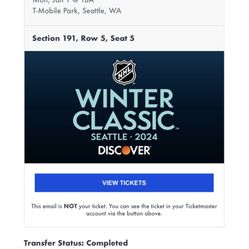 2 Winter Classic Tickets Kraken Vs Knights 