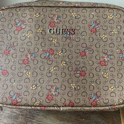 Guess Flowered Brown Lunch Bag 