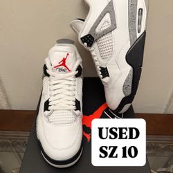 USED Air Jordan 4 “White cement” SZ 10