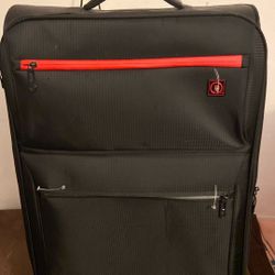 Medium Suitcase Red And Black 