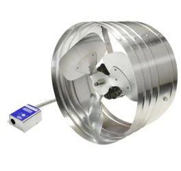 Master Flow 1450 CFM SIlver Electric Powered Gable Mount Electric Attic Fan