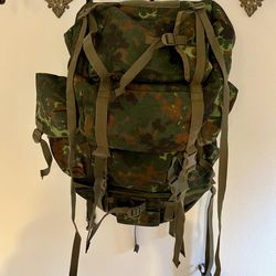 Vintage German Army Backpack 