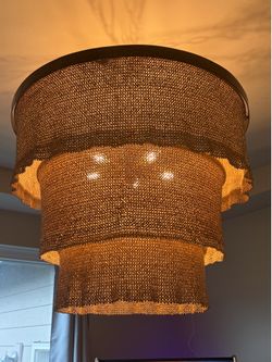 Gorgeous natural sand color Chandelier