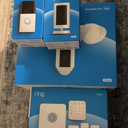 Ring Camera Bundle - Doorbell + Outdoor Cam + Floodlight Cam + Alarm System (Brand New- Full Bundle)
