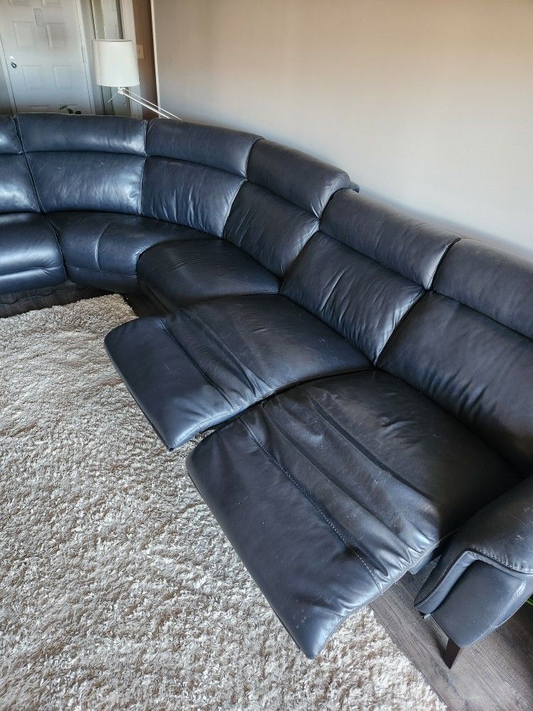 $3,000 Black Leather Couch