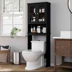 Over the Toilet Cabinet, Black - X66B