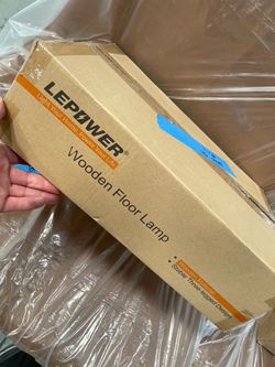 Lepower Wooden Floor Lamp