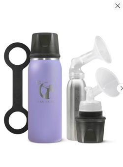 CERES CHILL OG Breast Milk Chiller – Up to 20-Hour Cooling – Pump-Direct Compatible – Stainless Steel, 27 oz, Lavender