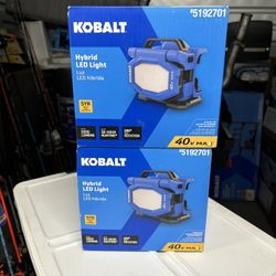 Kobalt 40-volt 2200-Lumen LED Hybrid Battery-operated and Plug In Portable Work Light