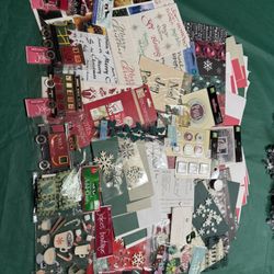 Christmas  Paper Crafting  Card Kit Lot Scrap Pack
