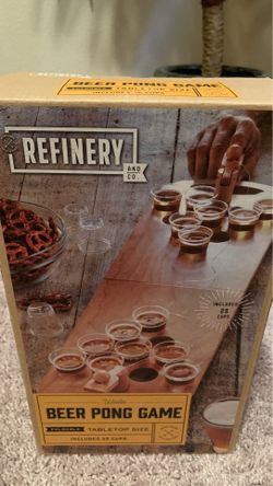 Refinery and Co. wood beer pong table top game Brand new!