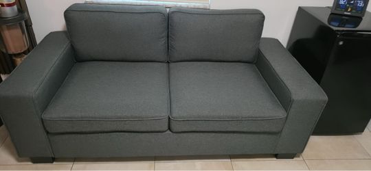 Gray Fabric Loveseat – Clean, Good Condition