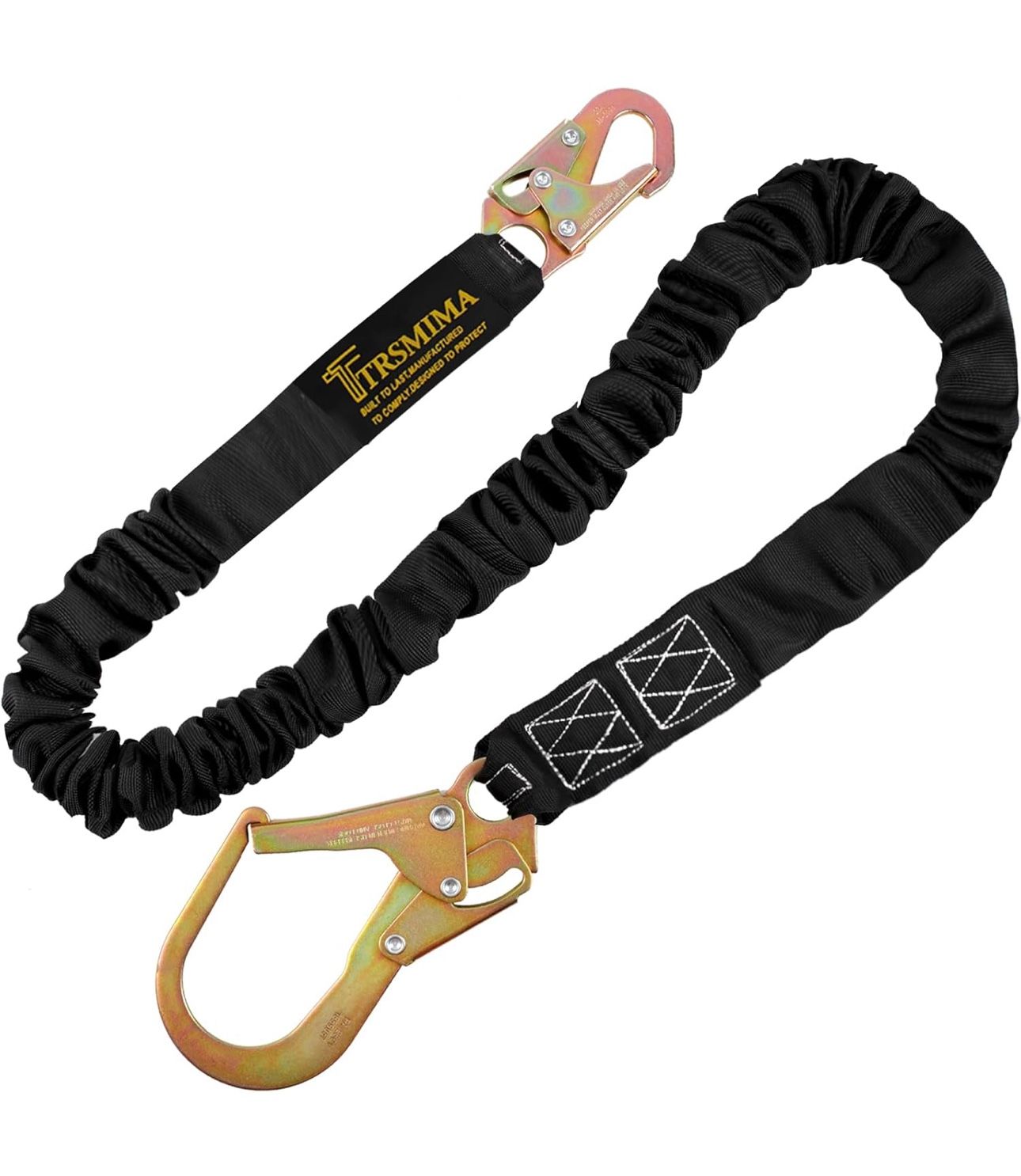 Safety Harness Lanyard Retractable 6FT Fall Protection Climbing Tree