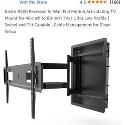 Kanto Recessed TV Wall Mount 