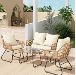 (Delivery Extra) Assembly Brand New outdoor patio furniture set & cushions pillows all NEW
