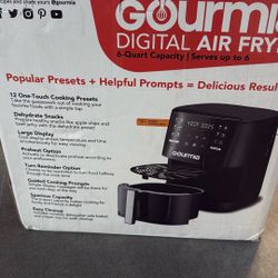 Gourmia Digital Air Fryer 6quart Capacity Sealed Box 