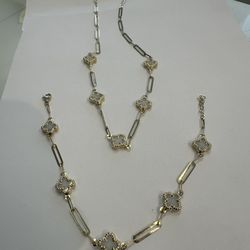 14 Kt Genuine Gold  Necklace & Bracelet  Combination 
