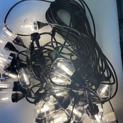 100ft Heavy Duty String Light with 30 LED Shattered Proof Bulbs + 2 Extra LED Bulbs