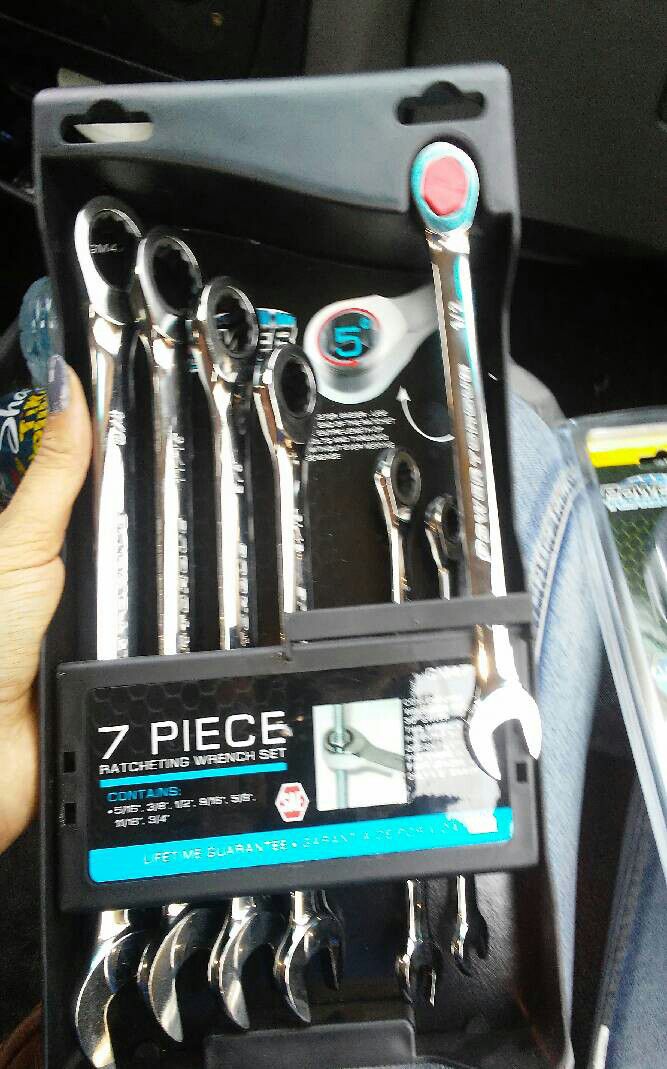 7 pc Ratcheting wrench set