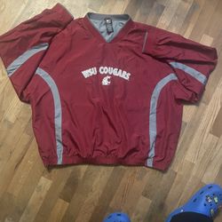 Vintage 90s WSU Cougars Starter Pullover Windbreaker Jacket - 3XL
