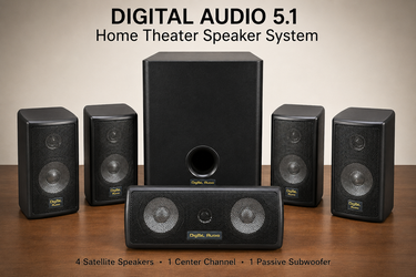 Home Theater-Digital Audio 5.1 Speaker System with Passive Subwoofer