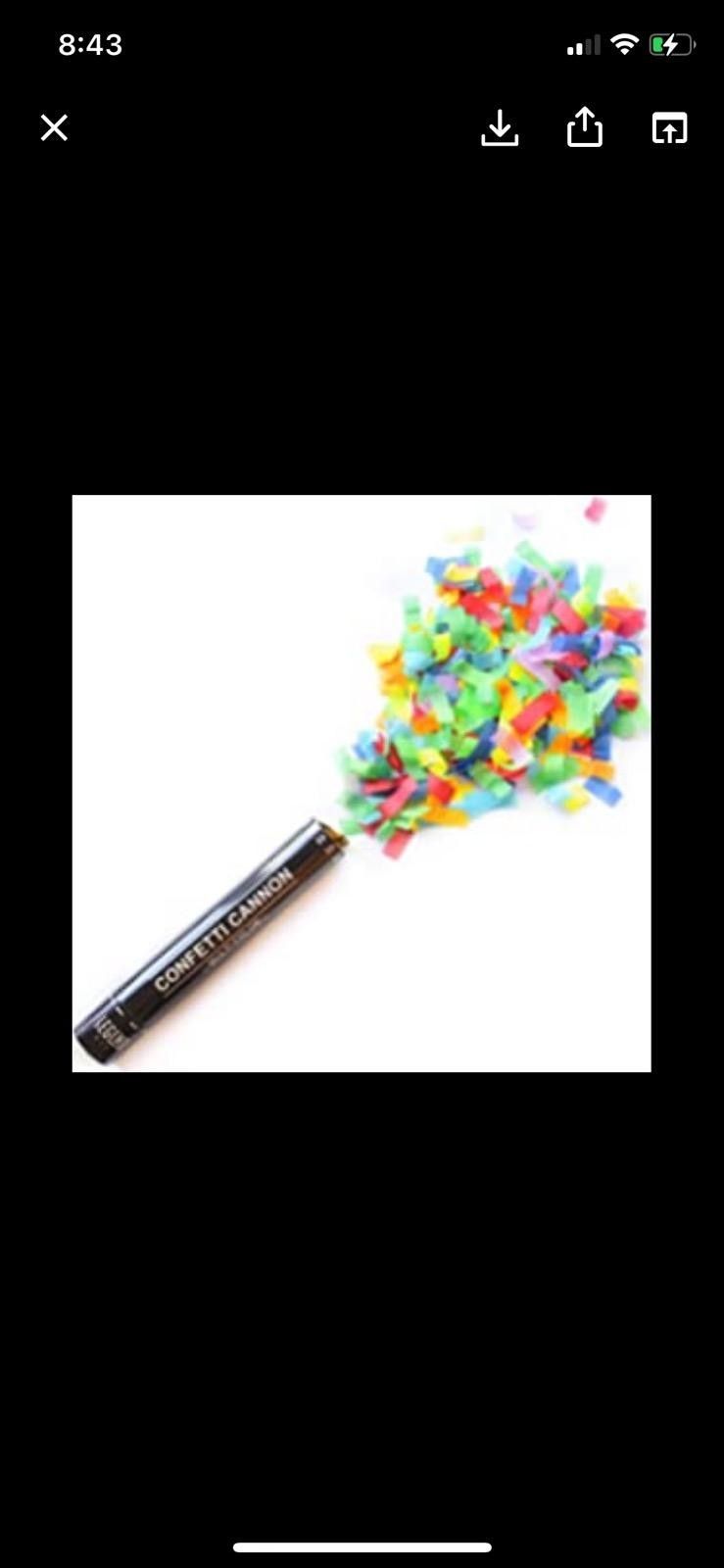 Multicolored Confetti Cannon