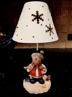Vintage Snowman Mni Candle Lamp