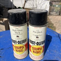 Vintage Rust Oleum Spray Paint Can From 1967 black