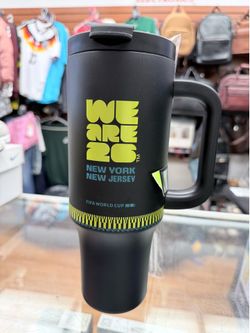 FIFA World Cup 2026 We Are 26 NY/NJ 40oz Stainless Steel Travel Mug Black New