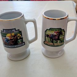 ( 2 )  HOLLYWOOD  PARK  MUGS, 1993 - BEST PAL,  1994 - SLEW  OF DAMASCUS 